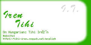 iren tihi business card